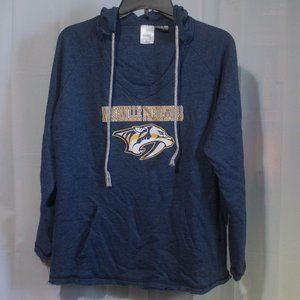 NHL Nashville Predators Concepts Sports Women's Mainstream Navy Hoodie Size XL